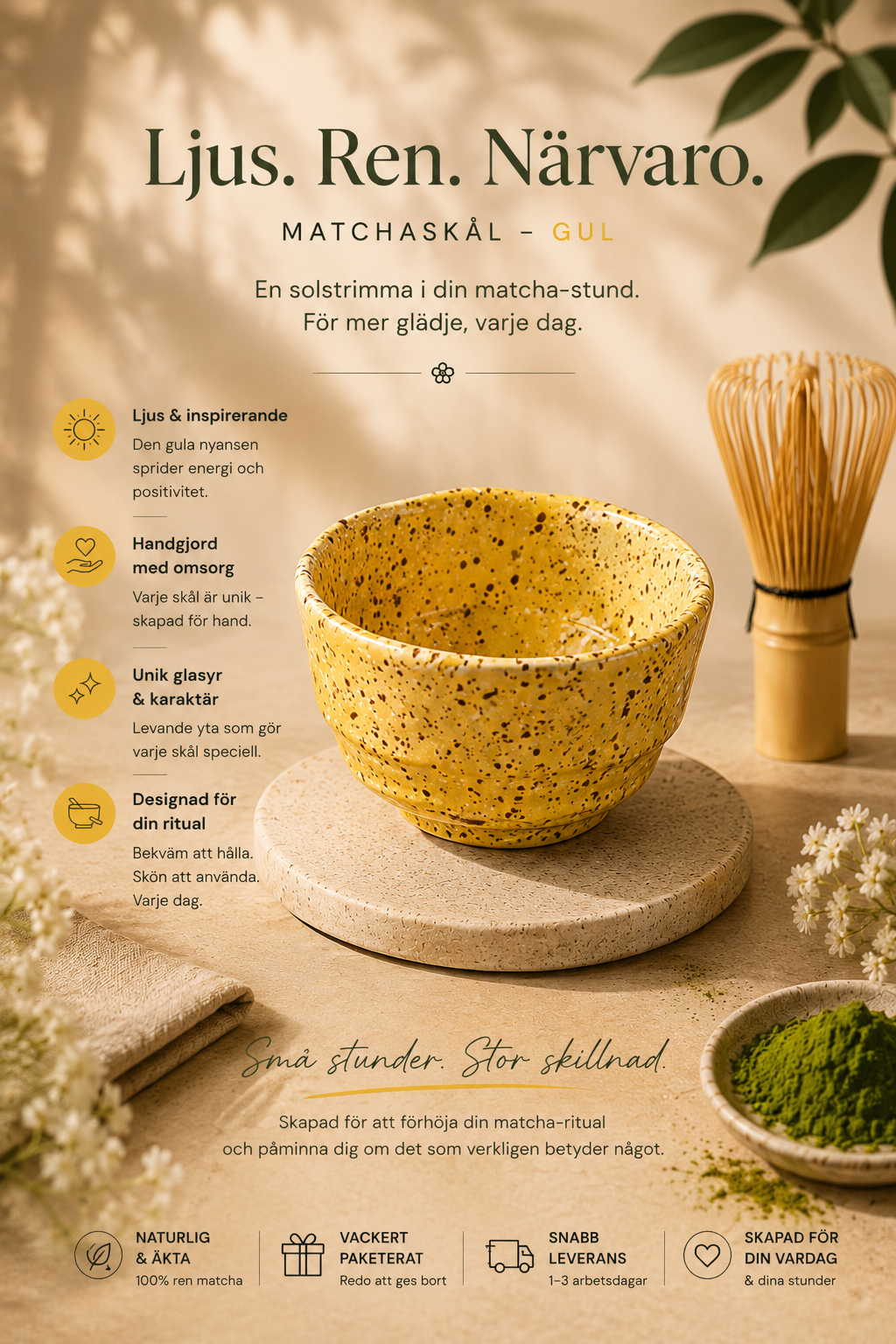 đ„ 50% Rabatt MatchaskĂ„l 350 ml | Keramisk MatchaskĂ„l för Matcha