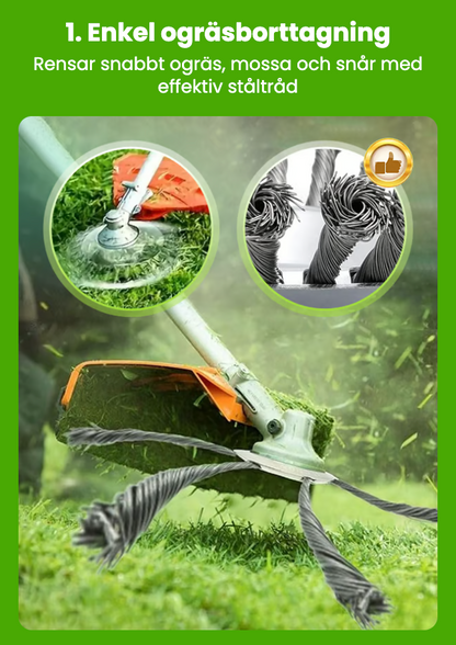 GräsKraf™ – Förvandla din trimmer till en kraftfull ogräsrensare (150mm)