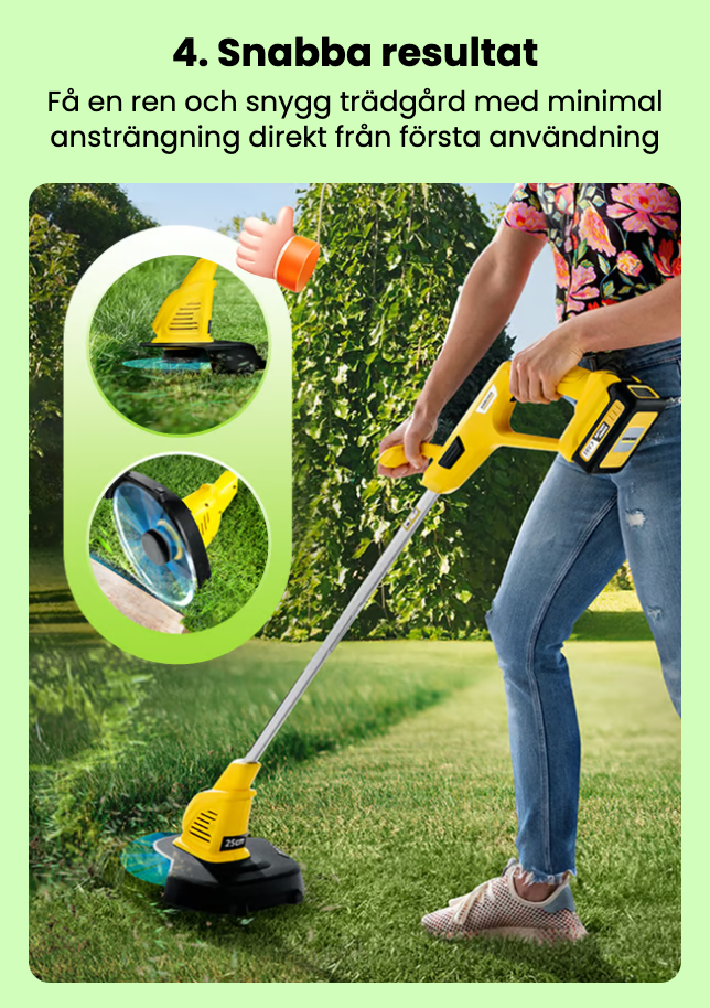 GräsKraf™ – Förvandla din trimmer till en kraftfull ogräsrensare (150mm)
