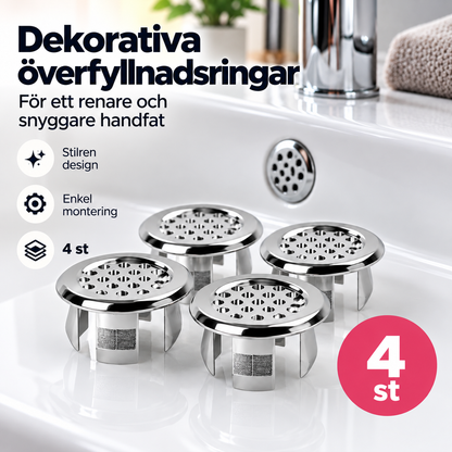 Överfyllnadsringar för Handfat – 4 st