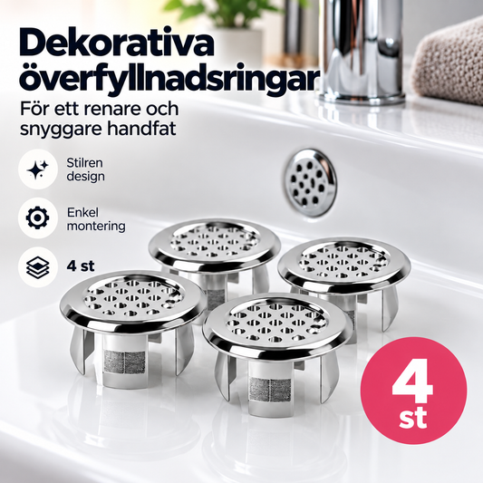 Överfyllnadsringar för Handfat – 4 st