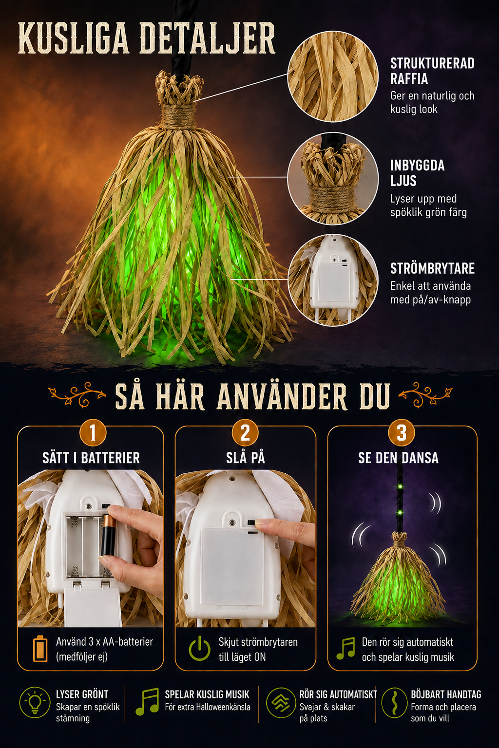 GlödKvast™ – den magiska häxborsten som lyser upp entrén