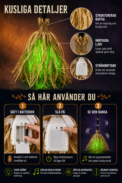 GlödKvast™ – den magiska häxborsten som lyser upp entrén