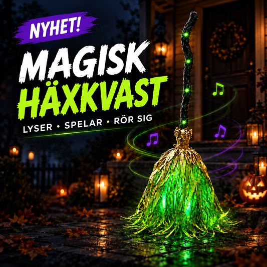 GlödKvast™ – den magiska häxborsten som lyser upp entrén