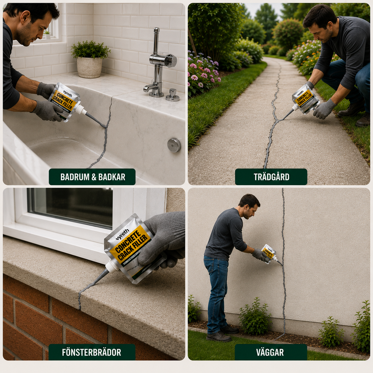 SprickFix™ - Sprickfyllare – täta betongsprickor innan de blir större