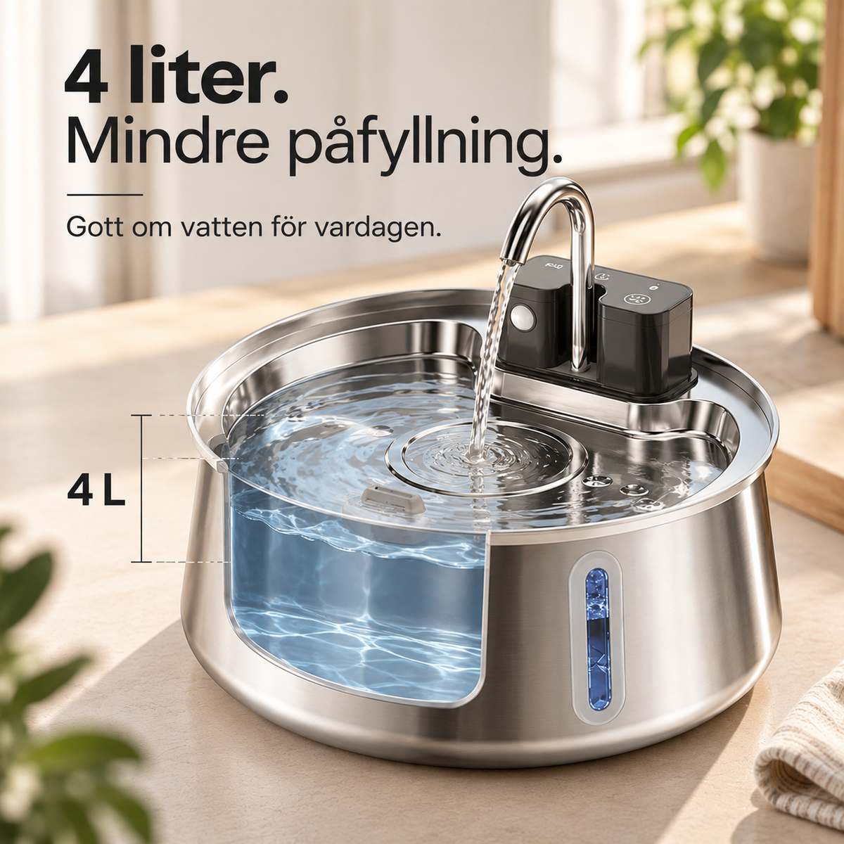 Källro™ – Smart vattenfontän med rinnande vatten (+Gratis gåva)