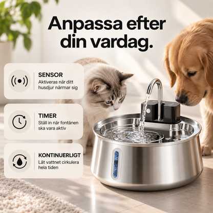 Källro™ – Smart vattenfontän med rinnande vatten (+Gratis gåva)