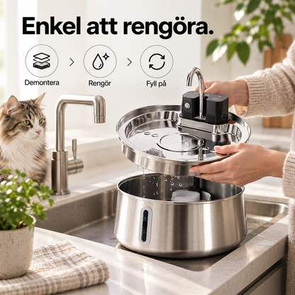 Källro™ – Smart vattenfontän med rinnande vatten (+Gratis gåva)