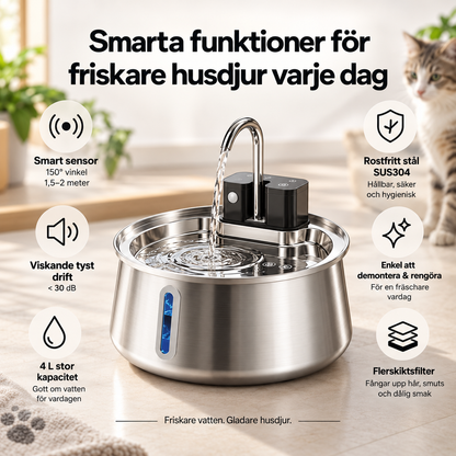 Källro™ – Smart vattenfontän med rinnande vatten (+Gratis gåva)