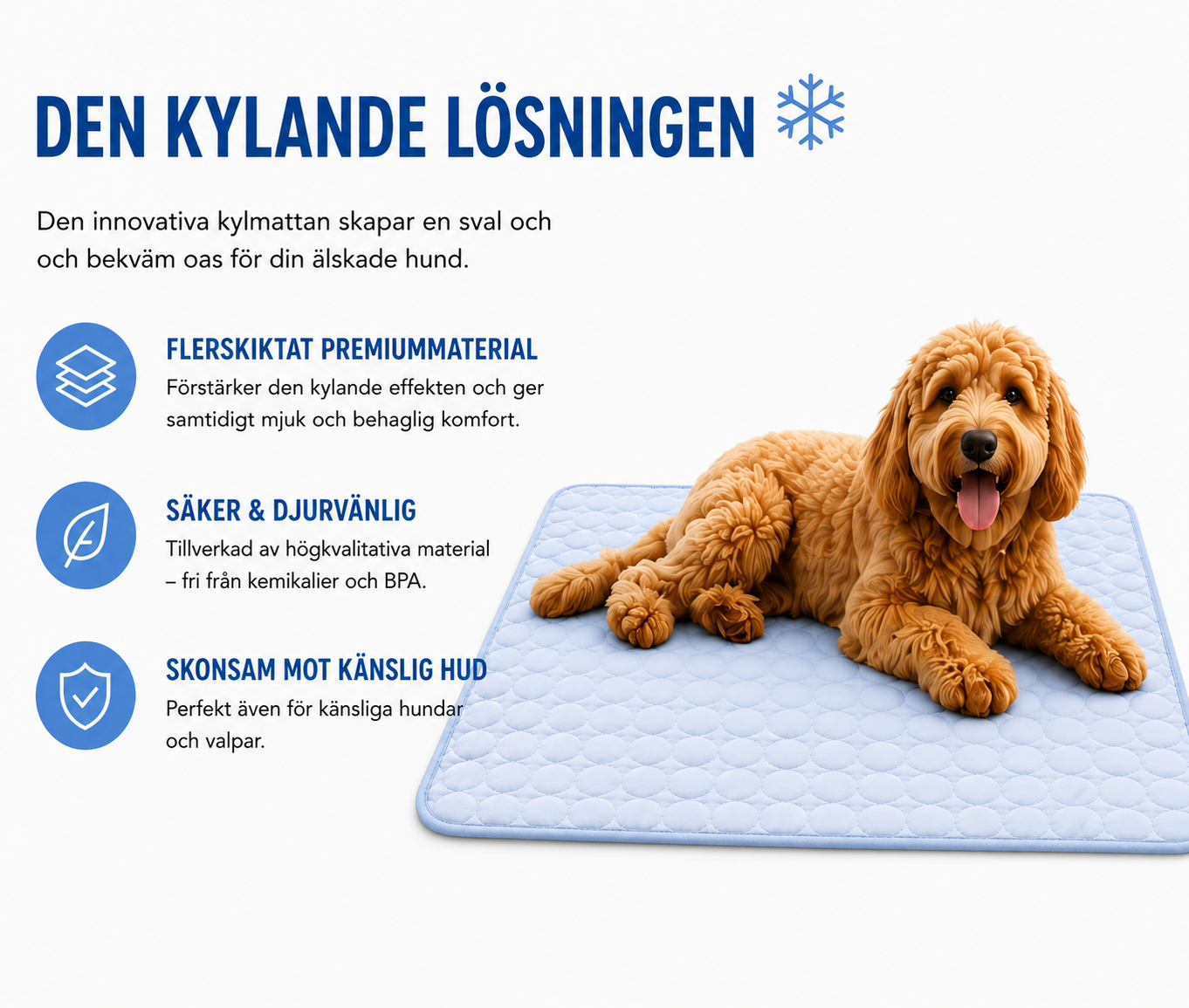 ❄️NordPaws™ Självkylande Matta | Sval Komfort för Hundar