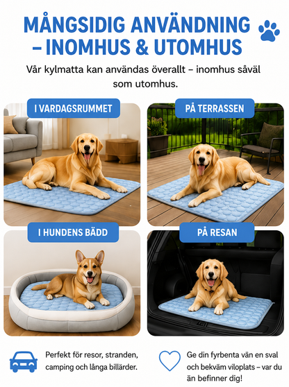 ❄️NordPaws™ Självkylande Matta | Sval Komfort för Hundar