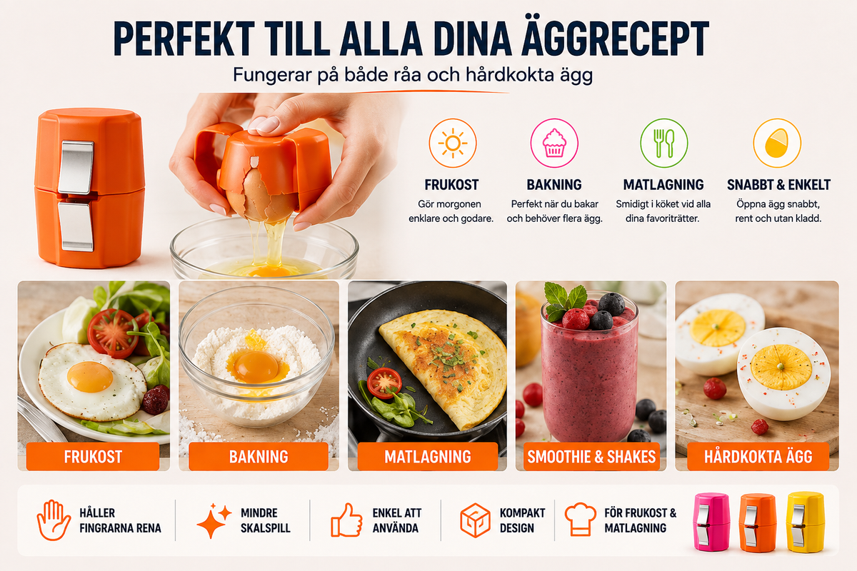 Äggla™ – Knäck ägget utan skalbitar