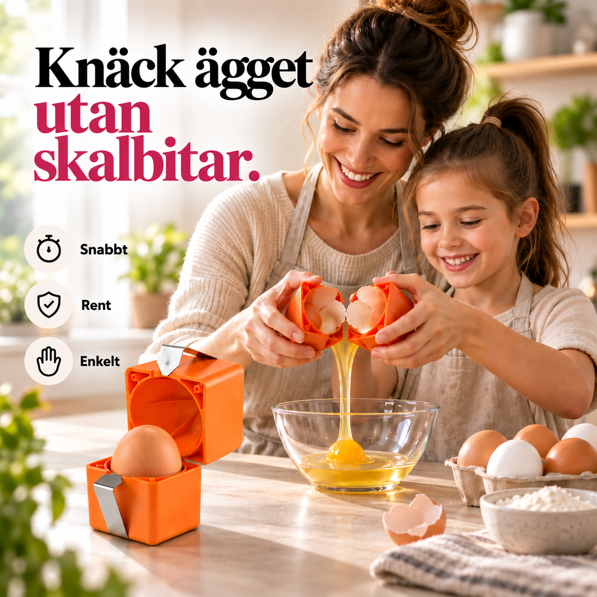 Äggla™ – Knäck ägget utan skalbitar
