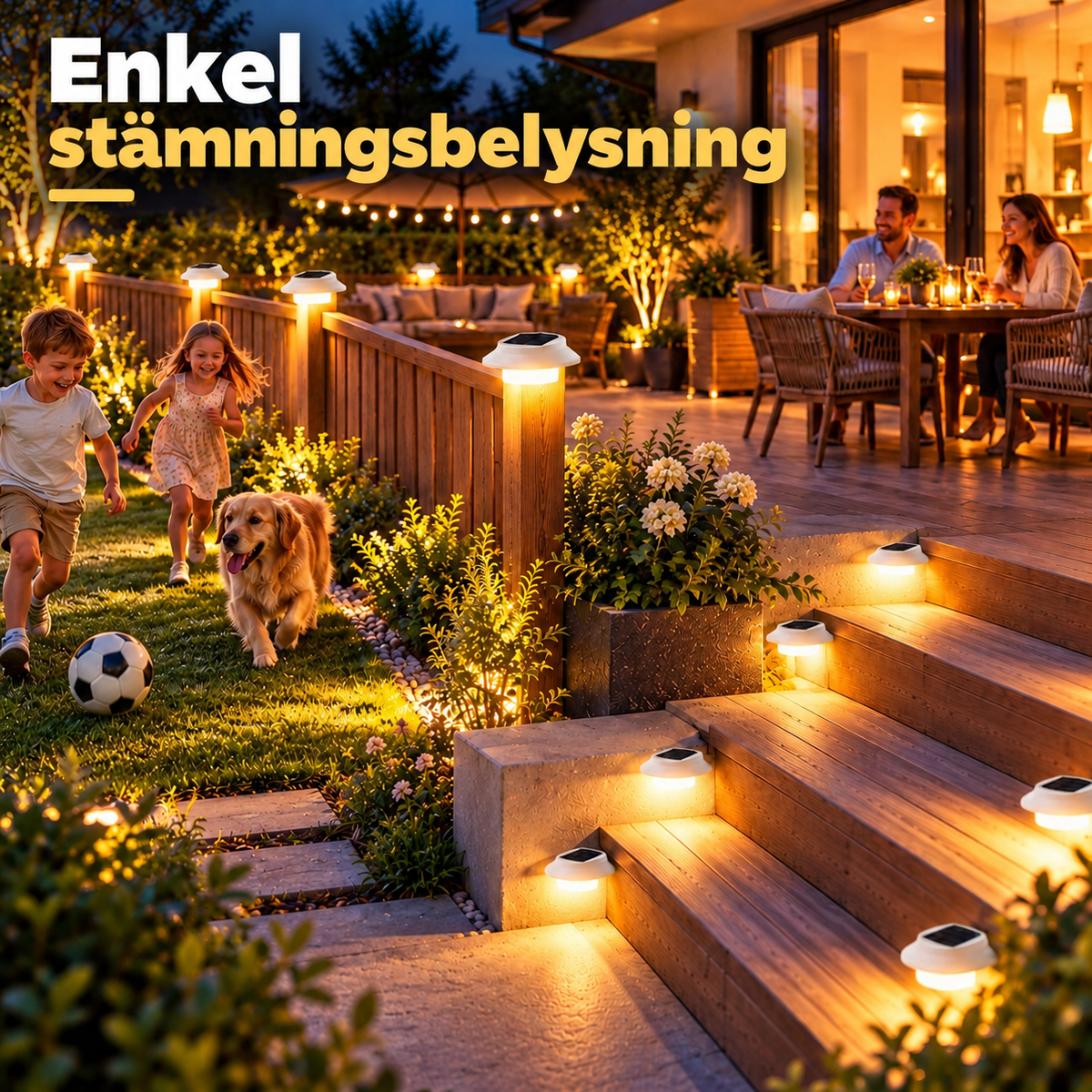 Skymningsvakten™ – Smart Solcellslampa med Automatisk Belysning