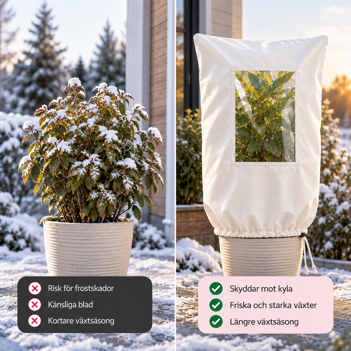FrostVakt™ – Växtskydd mot frost med visningsfönster | 🎃 Gratis Halloweenpresent