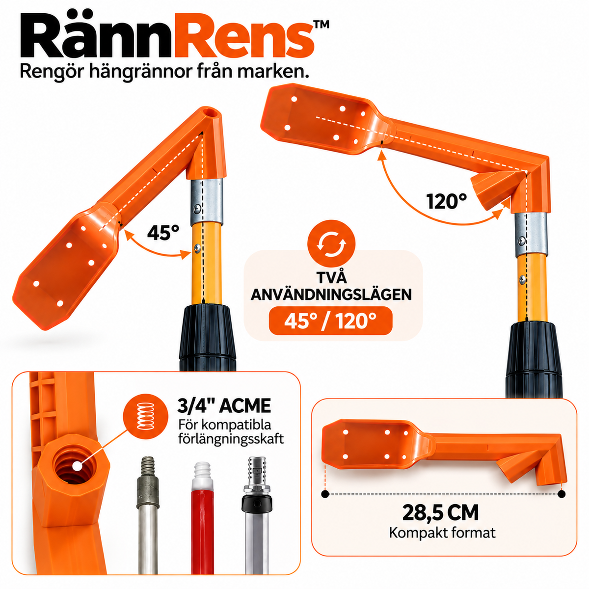 RännRens™ – Hängrännerensare – Säg hejdå till höstlöven