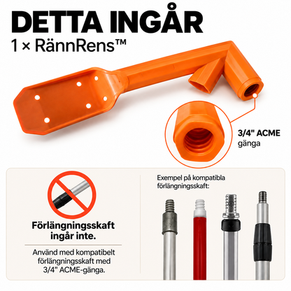 RännRens™ – Hängrännerensare – Säg hejdå till höstlöven
