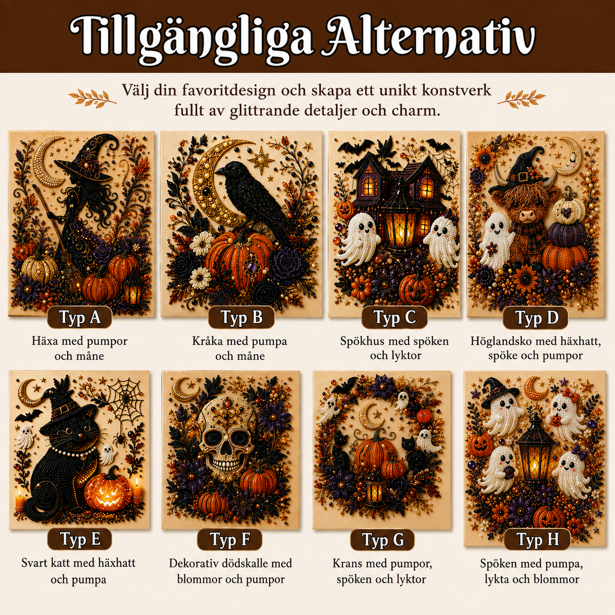 Glimmerkonst™ – Skapa magisk Halloweenkonst, pärla för pärla