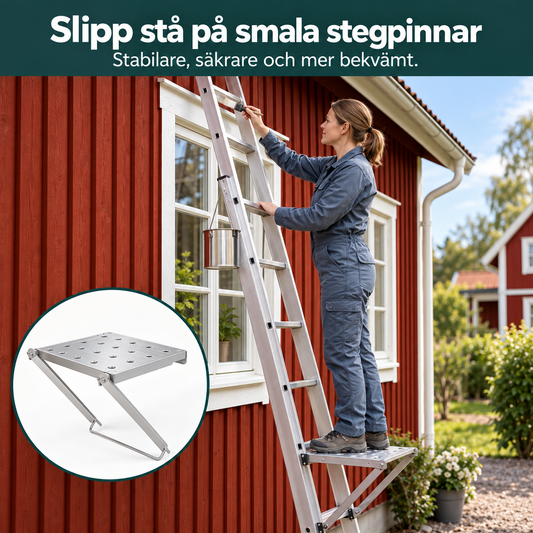 StepSafe™ – Bredare arbetsyta för stegen