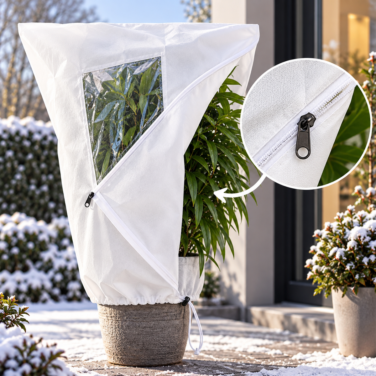 FrostVakt™ – Växtskydd mot frost med visningsfönster | 🎃 Gratis Halloweenpresent