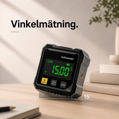Snörrak™ – Digitalt vattenpass med laser Få det rakt, första gången.