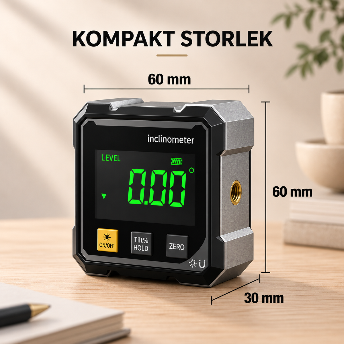 Snörrak™ – Digitalt vattenpass med laser Få det rakt, första gången.