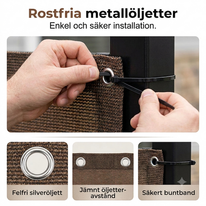 NordShade™ | Ventilerande Skuggduk för Trädgård, Altan & Balkong – Komfort Året Runt