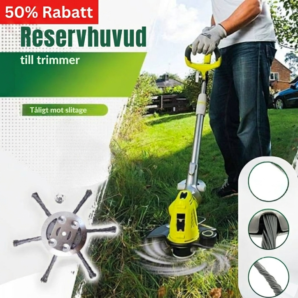 GräsKraf™ – Förvandla din trimmer till en kraftfull ogräsrensare (150mm)
