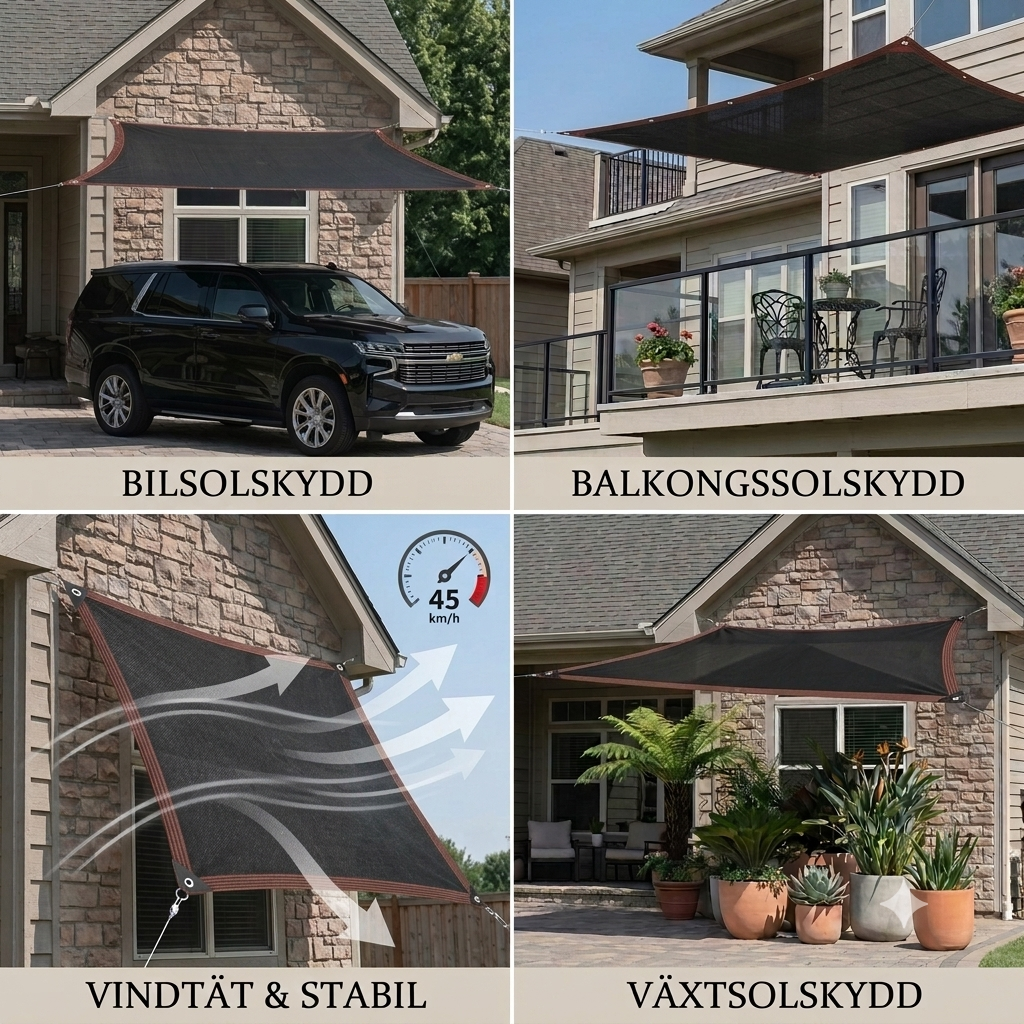 NordShade™ | Ventilerande Skuggduk för Trädgård, Altan & Balkong – Komfort Året Runt