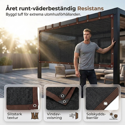 NordShade™ | Ventilerande Skuggduk för Trädgård, Altan & Balkong – Komfort Året Runt