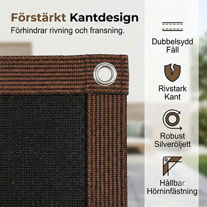 NordShade™ | Ventilerande Skuggduk för Trädgård, Altan & Balkong – Komfort Året Runt