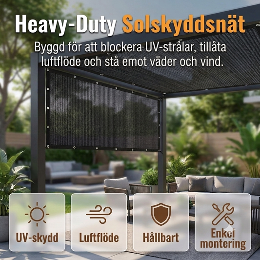 NordShade™ | Ventilerande Skuggduk för Trädgård, Altan & Balkong – Komfort Året Runt