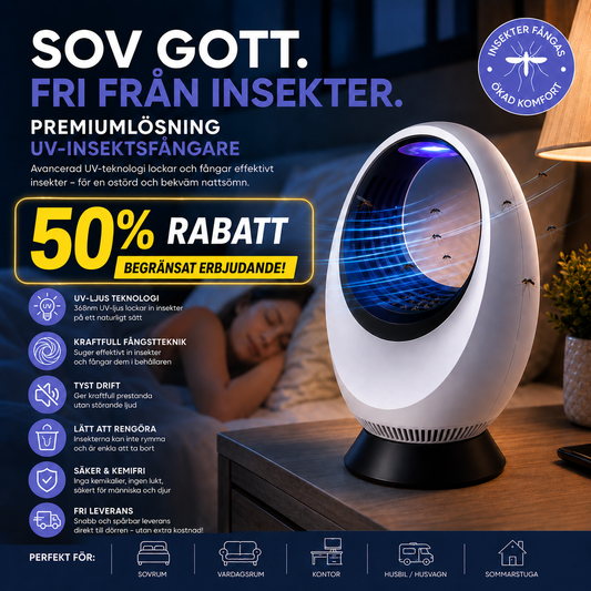 SurrFri™ Premium UVA-Insektsfångare – Sov Bättre, Lev Bättre