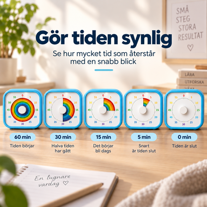 Regnbågsro™ – Se tiden gå, känn lugnet komma | Visuell timer