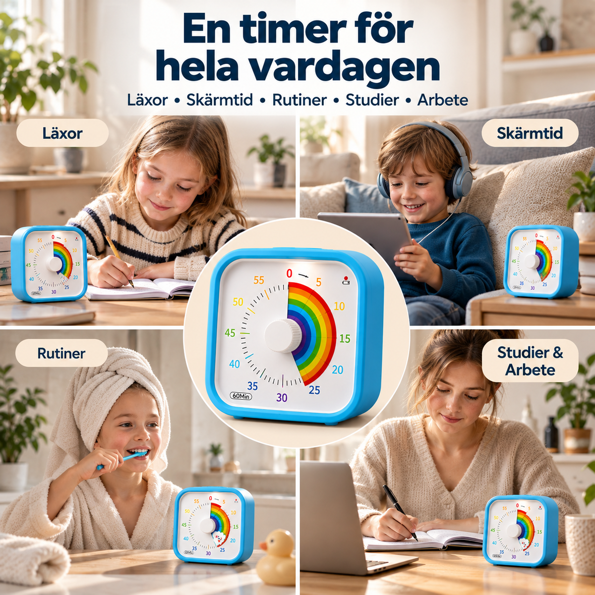 Regnbågsro™ – Se tiden gå, känn lugnet komma | Visuell timer