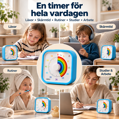 Regnbågsro™ – Se tiden gå, känn lugnet komma | Visuell timer