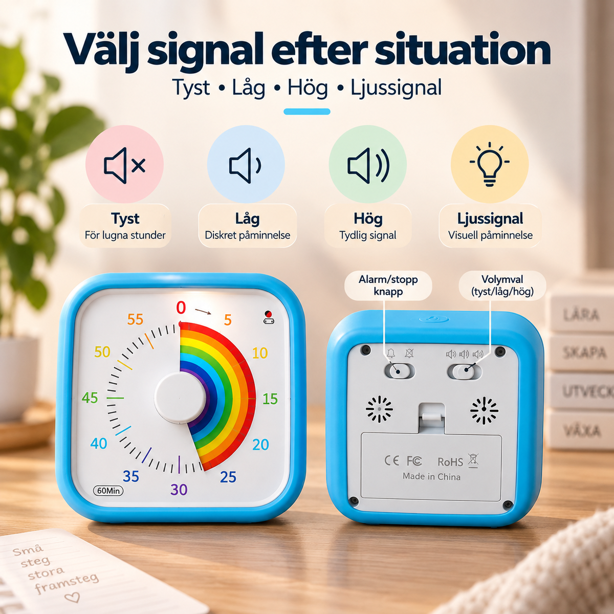 Regnbågsro™ – Se tiden gå, känn lugnet komma | Visuell timer