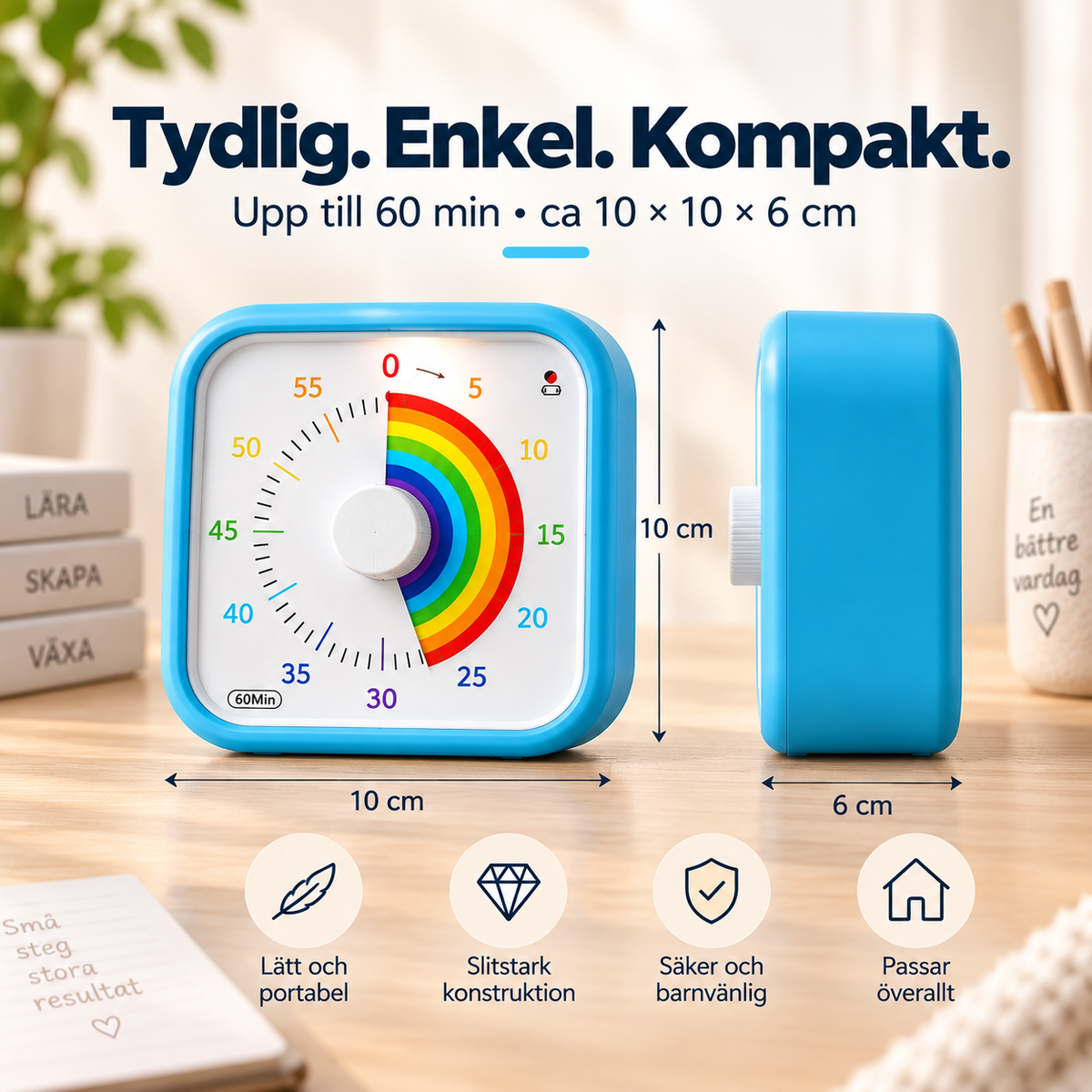 Regnbågsro™ – Se tiden gå, känn lugnet komma | Visuell timer