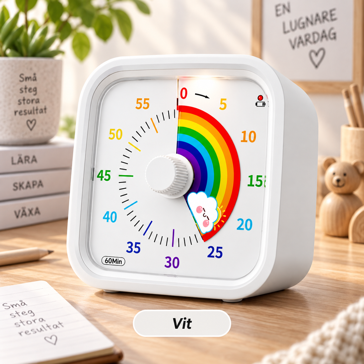 Regnbågsro™ – Se tiden gå, känn lugnet komma | Visuell timer