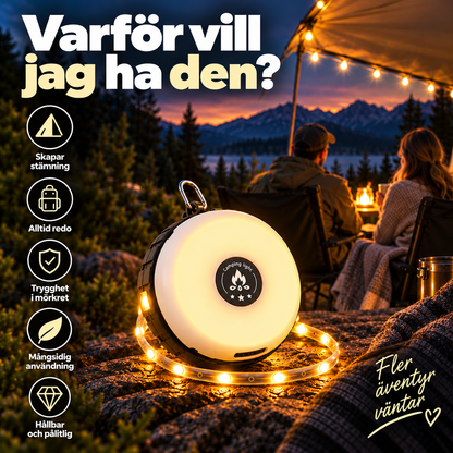 LjusRulle™ – 10 m utdragbar lampa som lyser upp mörka utomhusmiljöer