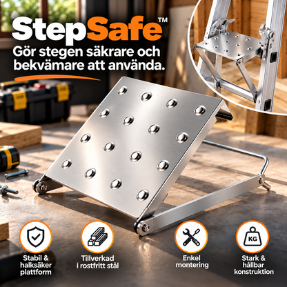 StepSafe™ – Bredare arbetsyta för stegen