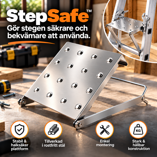StepSafe™ – Bredare arbetsyta för stegen