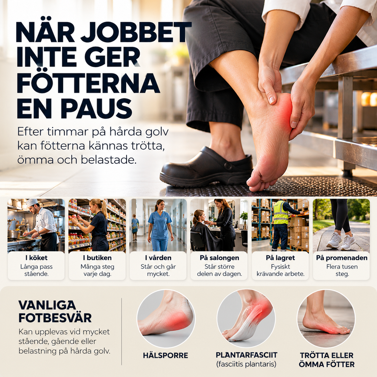 StegMjuk™ – Masserande inläggssulor med fotvalvsstöd & stötdämpning