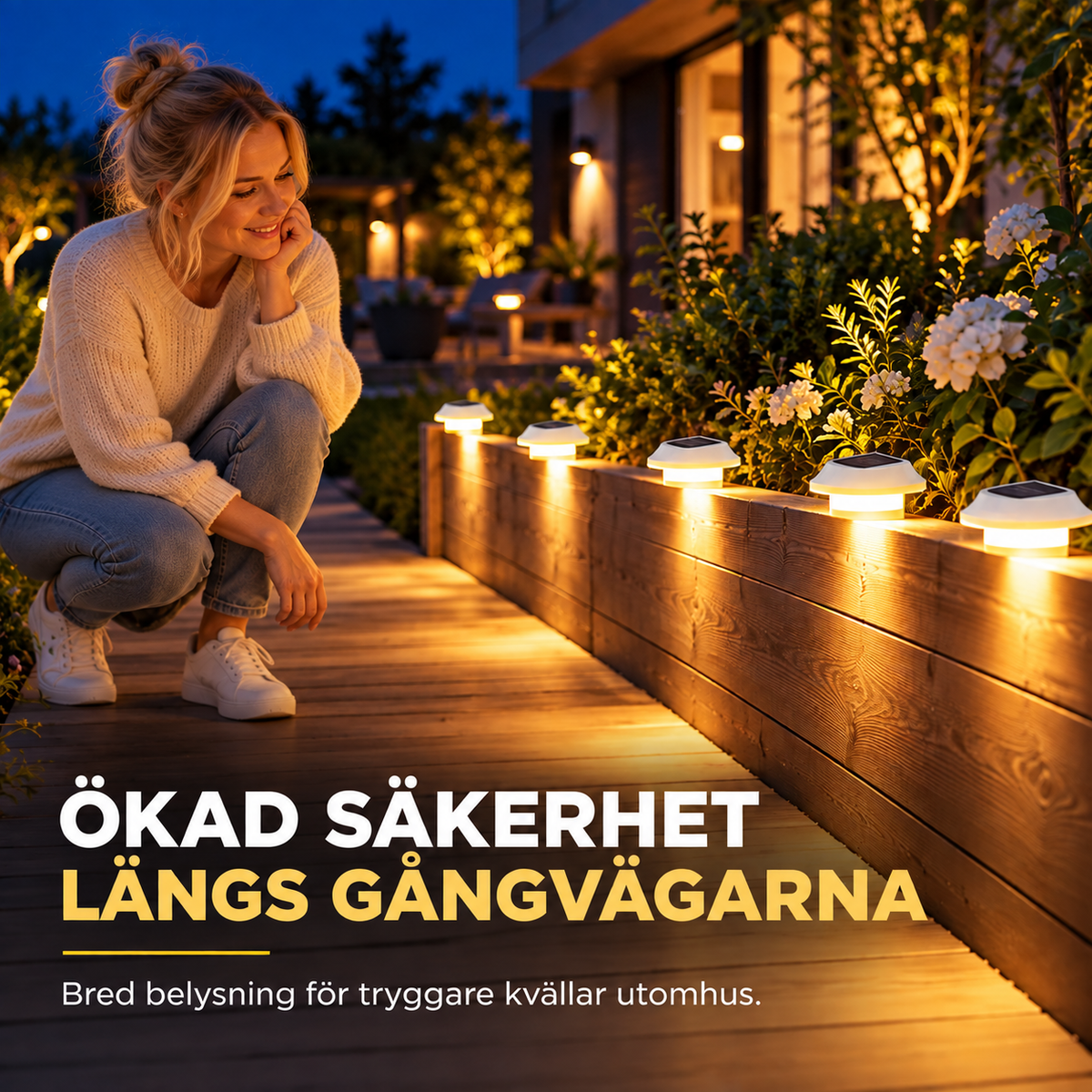 Skymningsvakten™ – Smart Solcellslampa med Automatisk Belysning