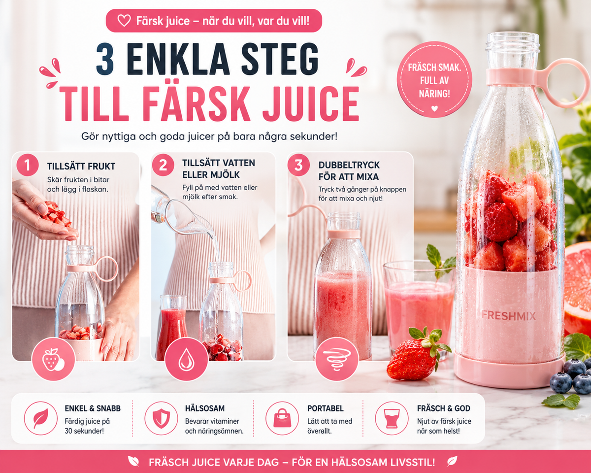 Livva™ – Din smoothie, var du än är – Med rengöringsborste