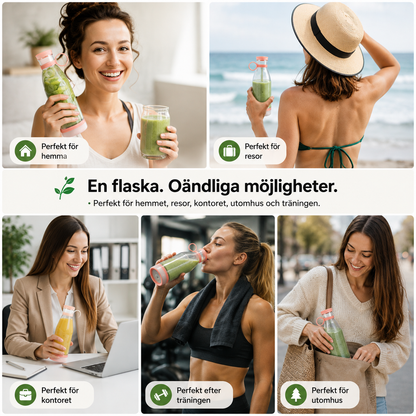 Livva™ – Din smoothie, var du än är – Med rengöringsborste