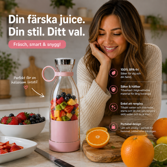 Livva™ – Din smoothie, var du än är – Med rengöringsborste