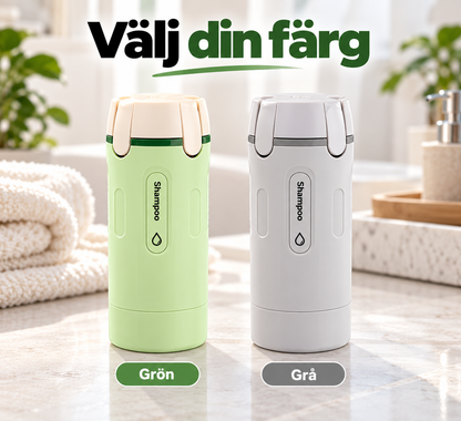 PackaSmart™ – 4-i-1 reseflaska mot flaskkaos i necessären