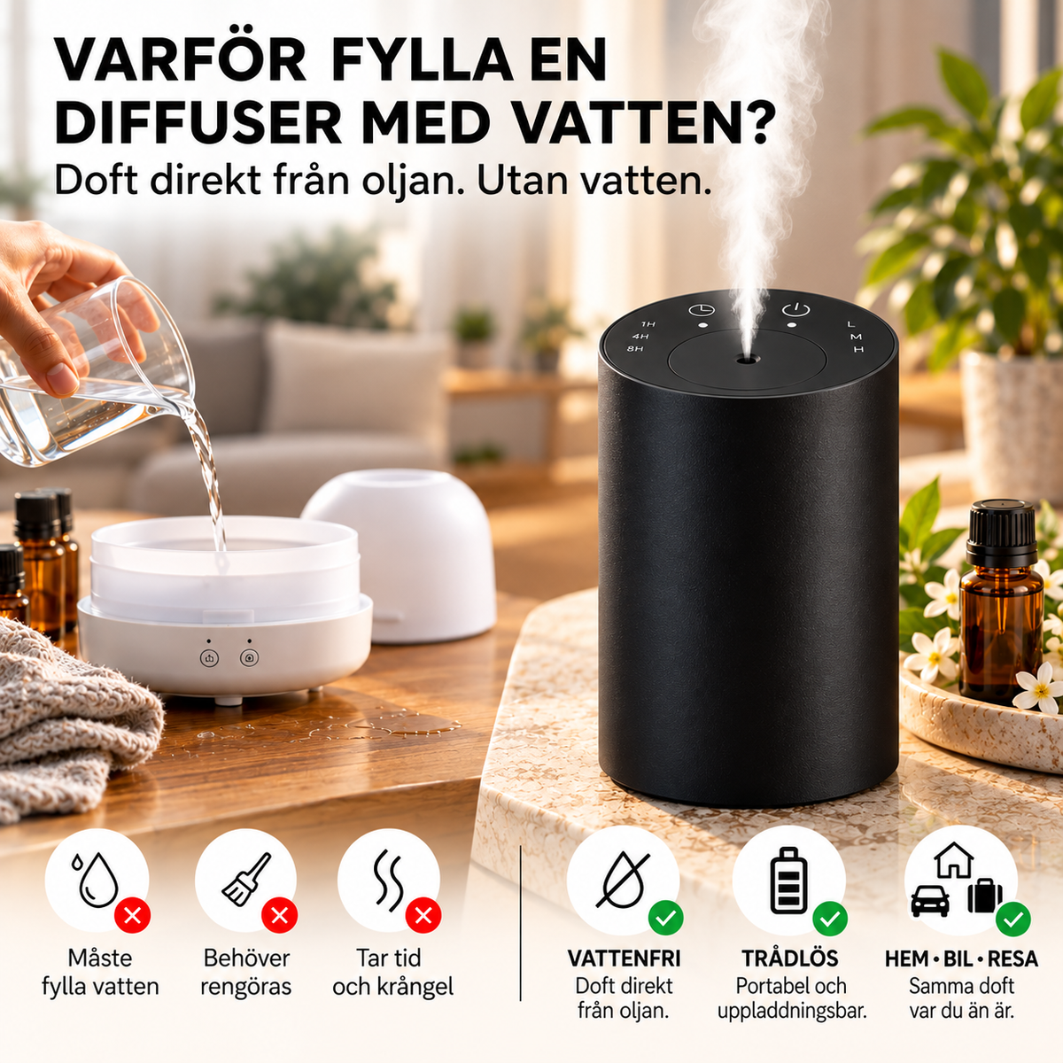 Doftpuls™ – Vattenfri doftspridare för hem & bil