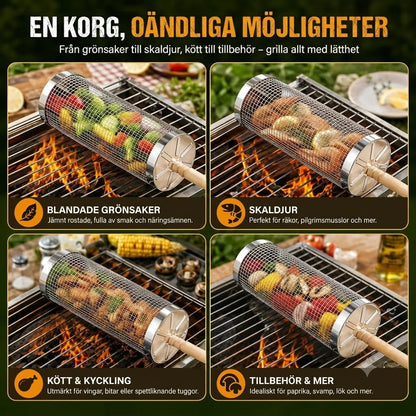 GrillSpin™ 360° roterande - Slipp vända varje grönsak för hand